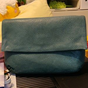 Theory Clutch in Mojito Green